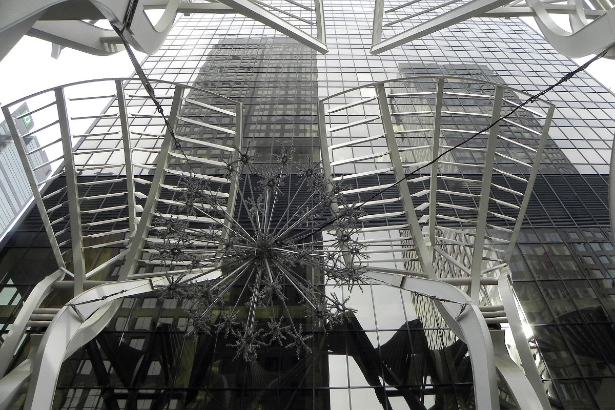 06B Calgary Downtown Sculpture - The Steel Trees on Stephen Ave